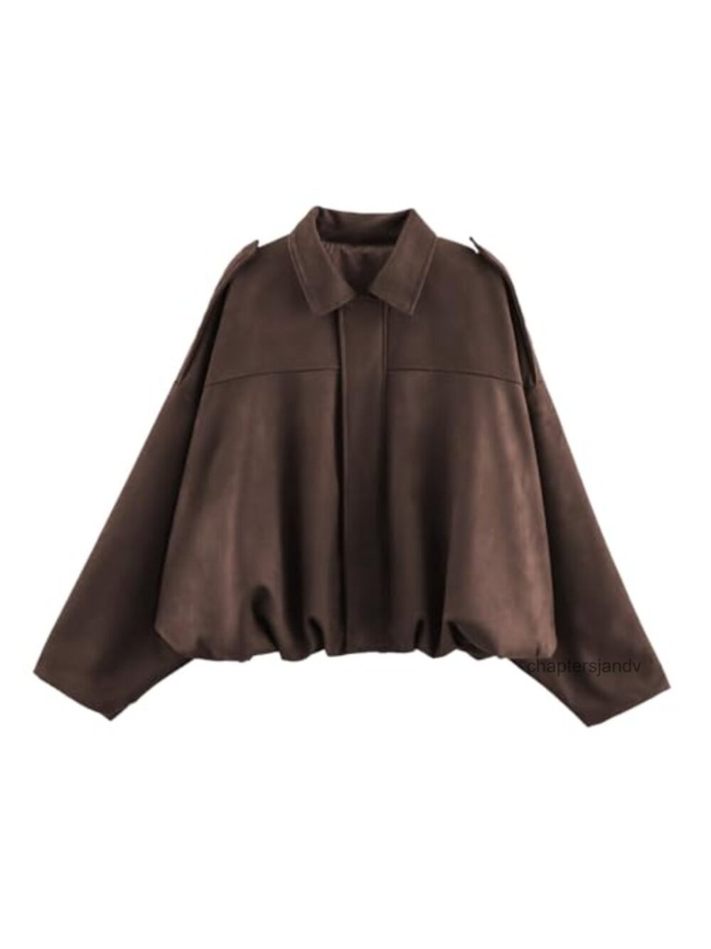 Faux Suede Bomber Jacket Womens Cropped Zip Up Casual Streetwear